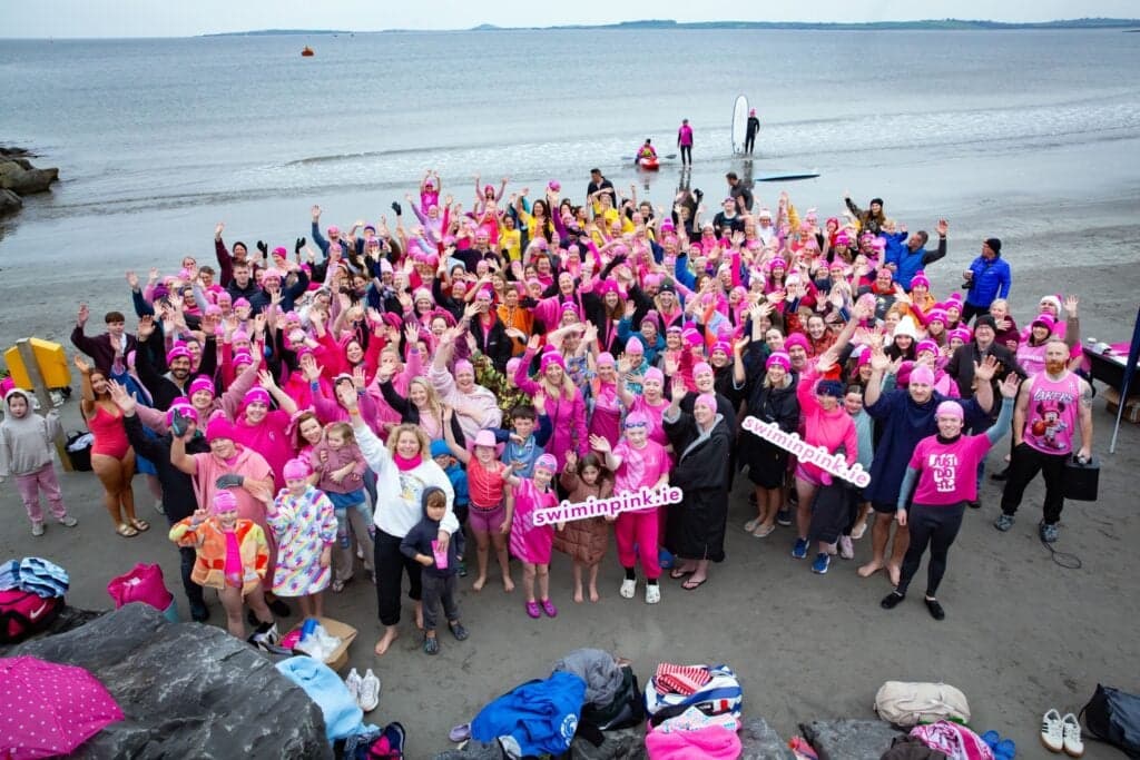 Swim in Pink fundraising white label microsite with custom branding