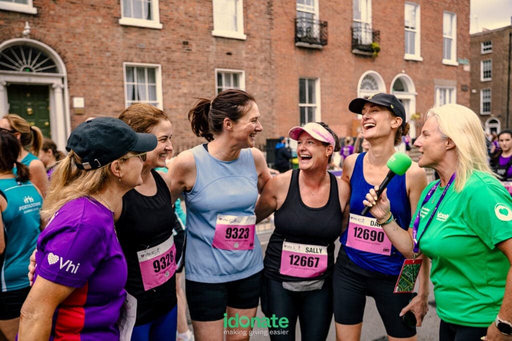 Vhi Women's Mini Marathon 2026 fundraising white label microsite with custom branding